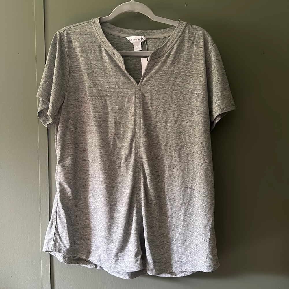 NWT Liz Claiborne grey shirt